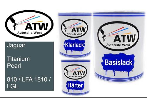 Jaguar, Titanium Pearl, 810 / LFA 1810 / LGL: 1L Lackdose + 1L Klarlack + 500ml Härter - Set, von ATW Autoteile West.